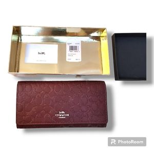 Coach glitter trifold wallet
